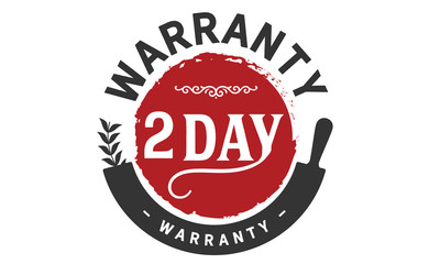 2 days warranty icon vintage rubber stamp guarantee