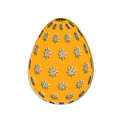 decorative easter egg floral ornament festive vector illustration