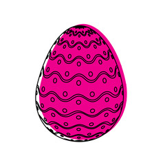 decorative easter egg dots and waves ornament vector illustration