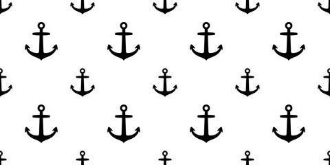 Anchor Seamless Pattern isolated vector boat maritime Nautical sea ocean wallpaper background white