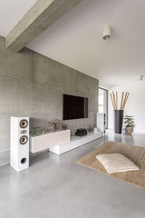 Living room with ethnic decor