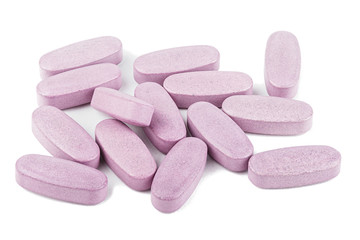 Obraz na płótnie Canvas large pink tablets