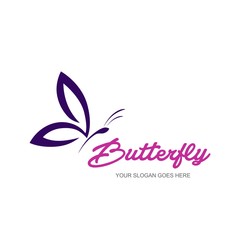 Obraz premium Butterfly logo template