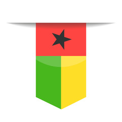 Guinea-Bissau Flag Vector Bookmark Icon