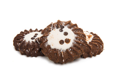 chocolate cookies isolated