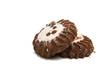 chocolate cookies isolated