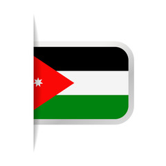 Jordan Flag Vector Bookmark Icon