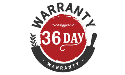 Obraz premium 36 days warranty icon vintage 