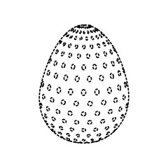 decorative easter egg ornament dotted vector illustration dotted line image