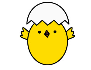 ヒヨコ(色、殻上)