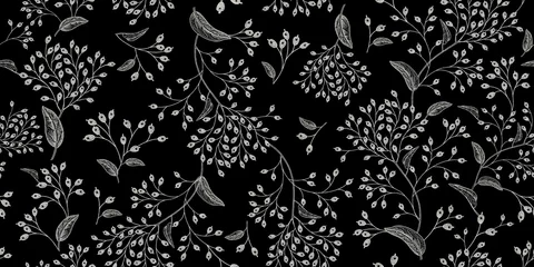 Printed roller blinds Vintage Flowers Natural vintage seamless pattern.