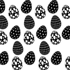 decorative easter eggs celebration pattern vector illustration
