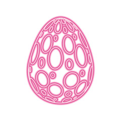 decorative easter egg ornament spotted vector illustration pink neon image