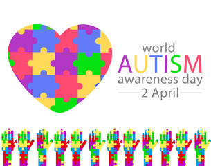 World Autism Awareness Day 2 april. Vector illustration