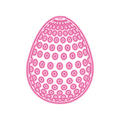 decorative easter egg ornament dotted vector illustration pink neon image