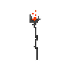 Pixel mage staff for games and websites