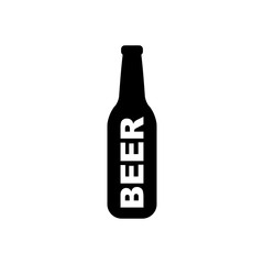 Beer bottle vector icon.