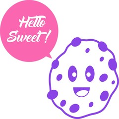 Cake illustration. Sweet cake icon