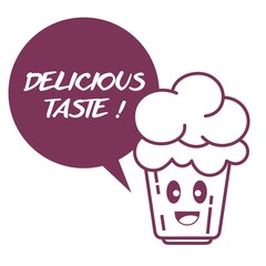 Cake illustration. Sweet cake icon