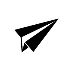 Paper airplane vector icon.