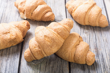 French traditional breakfast croissant