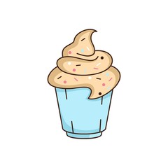Cake illustration. Sweet cake icon