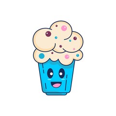 Cake illustration. Sweet cake icon