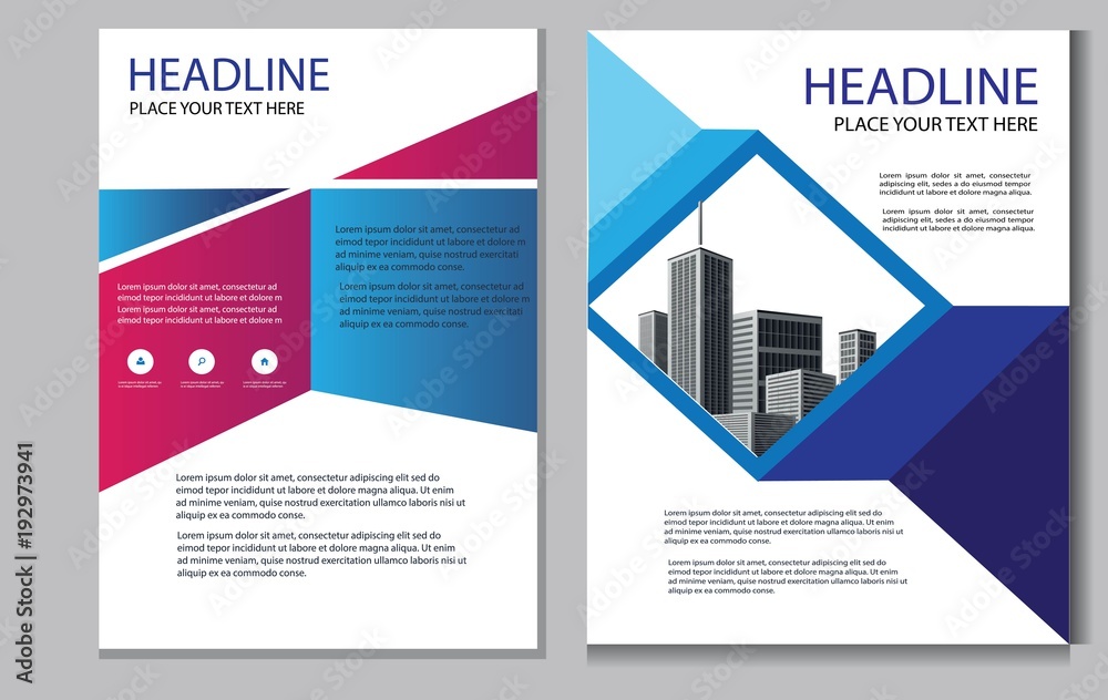 Wall mural design cover book brochure flyer layout annual report business template