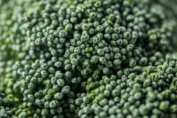 Close-up shot of broccoli cabbage florets