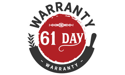61 days warranty icon vintage 