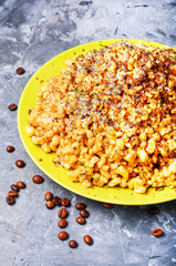 cake anthill with honey