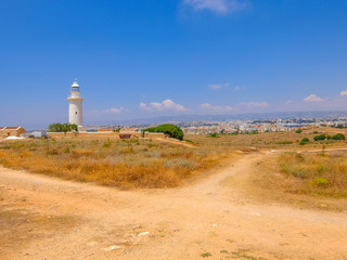 Fototapeta na wymiar Old Lighthouse of Paphos, Cyprus