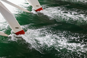 Hydro electric staion in a storm barrier in the Eastern Scheldt Netherlands