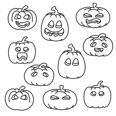 Funny pumpkin vector