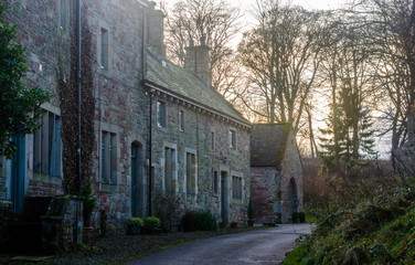 Row of stone houses