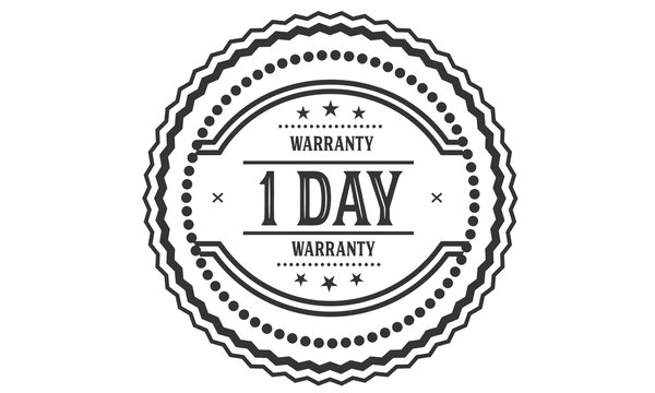 1 days warranty icon vintage rubber stamp guarantee