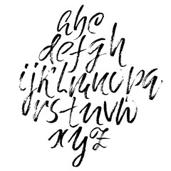 Handwritten modern dry brush lettering. Vector illustration.