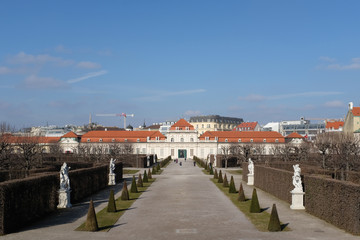Obraz premium Belvedere im Winter, Wien, 2018