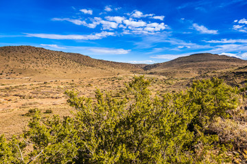 The hills and high mountainous area near the town of Nieu Bethesda, Eastern Cape, South Africa.