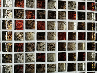 Color mosaic, texture, tiles on a kahun.