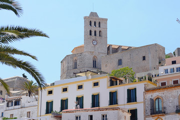 Fototapeta premium Cathedral Dalt Vila in Ibiza Town