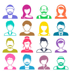 Colorful vector avatar icons