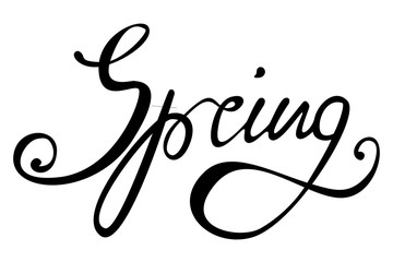 Lettering- spring, an inscription for design