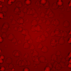 Abstract red background with bubbles.