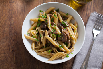 Pasta with mushroom sauce