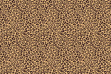 Leopard beige brown fur texture. Vector