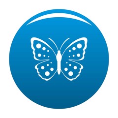 Spring butterfly icon vector blue circle isolated on white background 