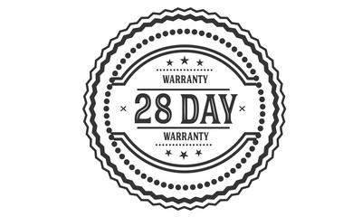 28 days warranty icon vintage rubber stamp guarantee
