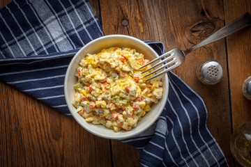 Russian traditional salad.