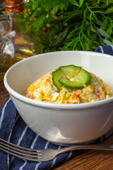 Russian traditional salad.